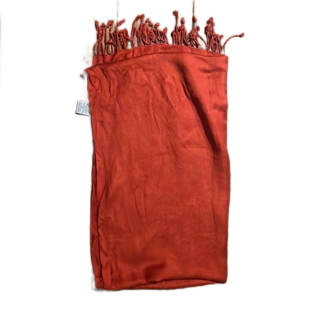 Beautiful burnt Orange colour scarf 💯 rayon made in india
